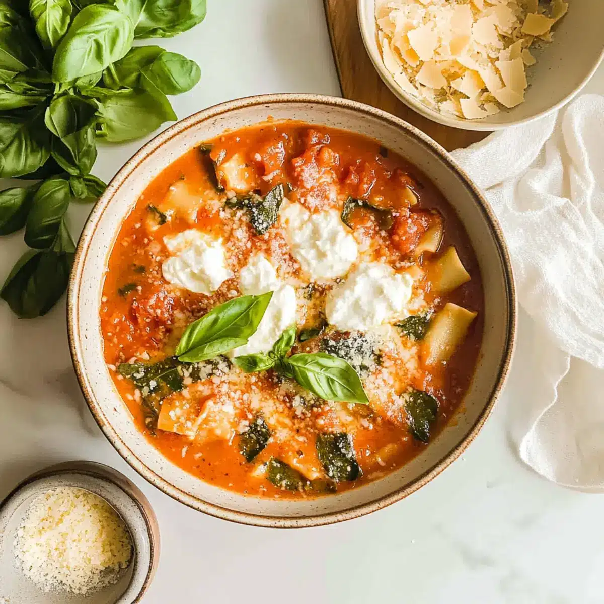 Easy Creamy Lasagna Soup