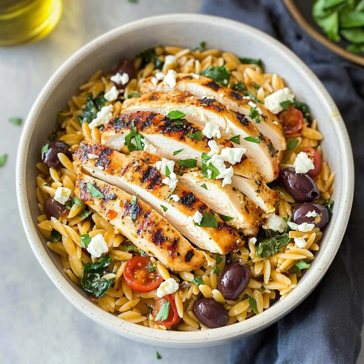 Mediterranean Chicken Recipe with Orzo