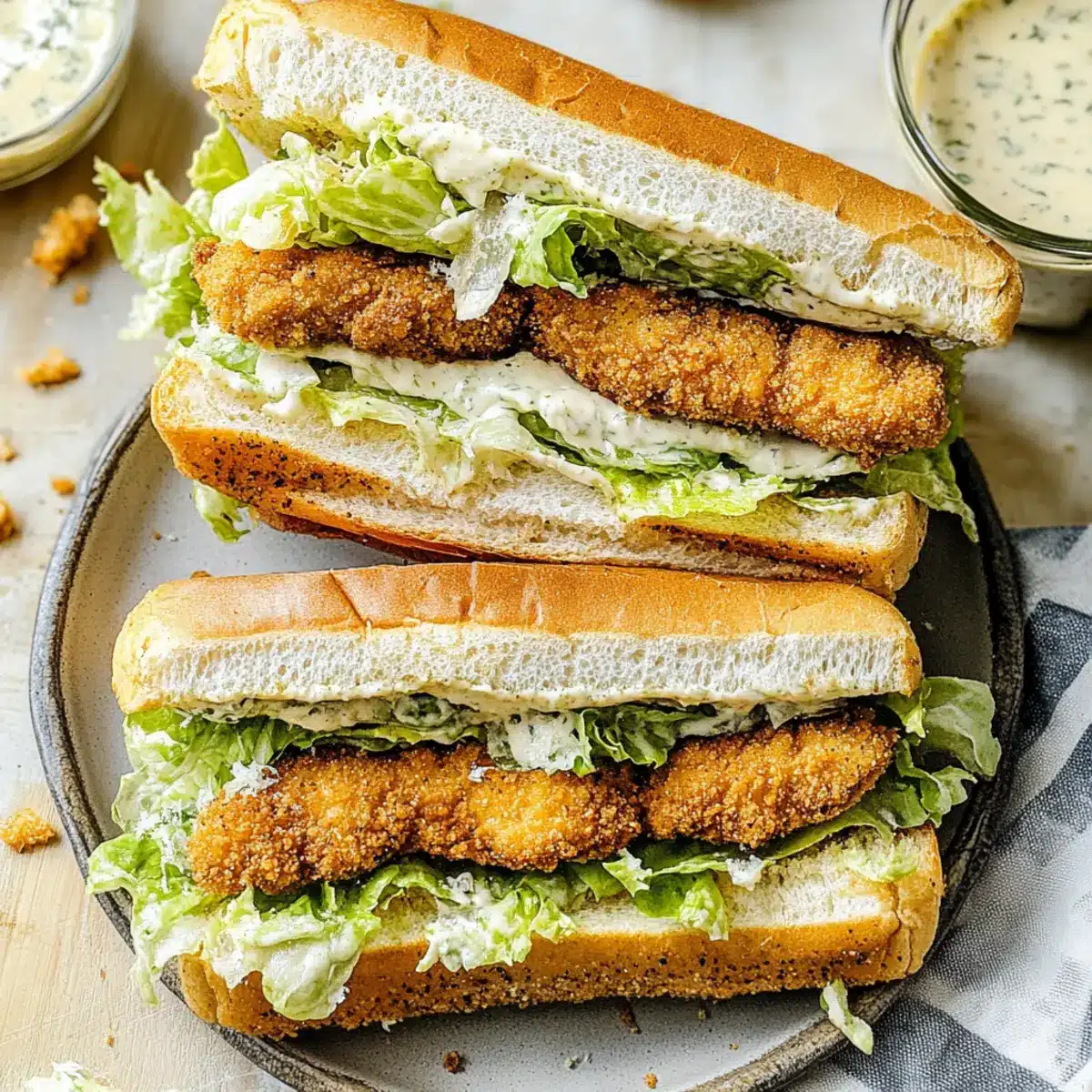 Chicken Caesar Sandwiches