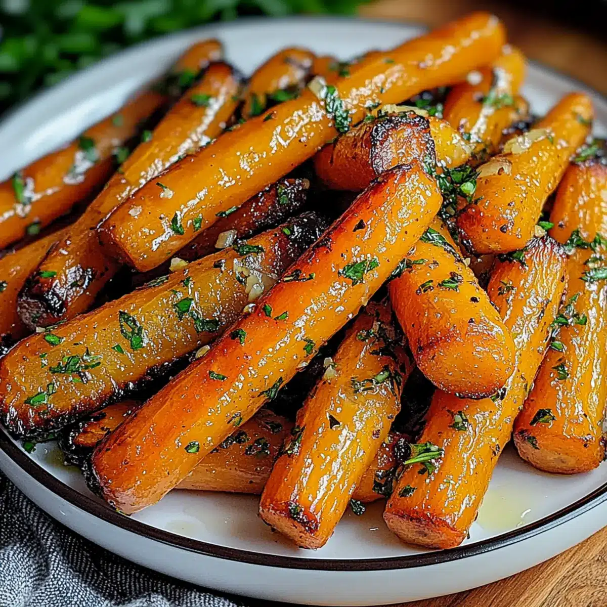 Honey Garlic Butter Roasted Carrots