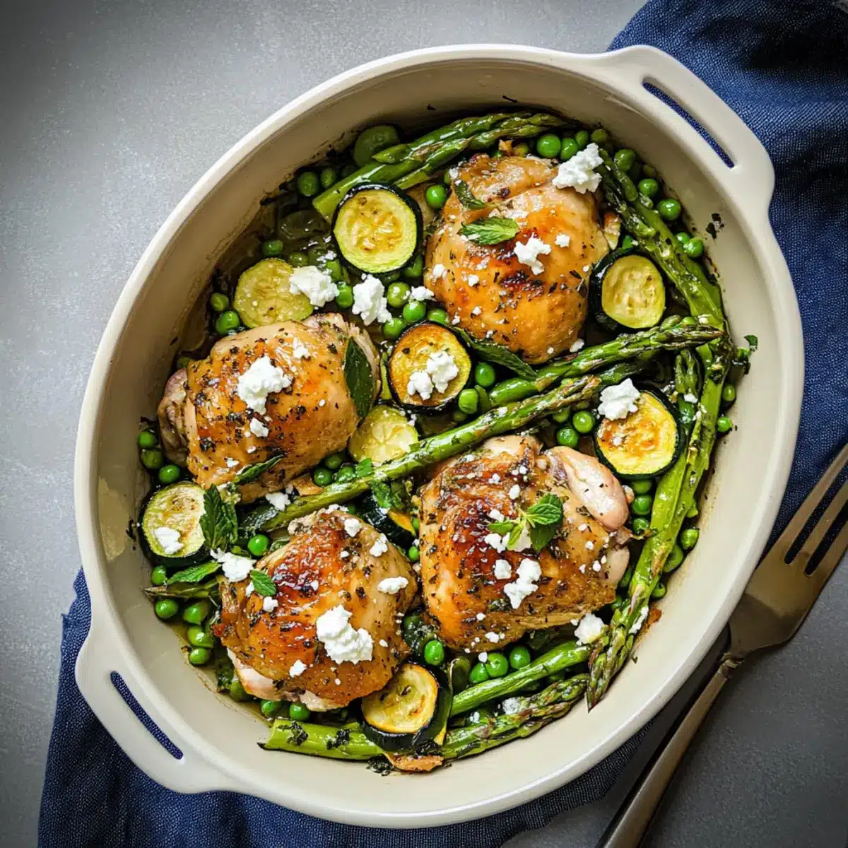 Herb Roasted Chicken With Spring Veggies
