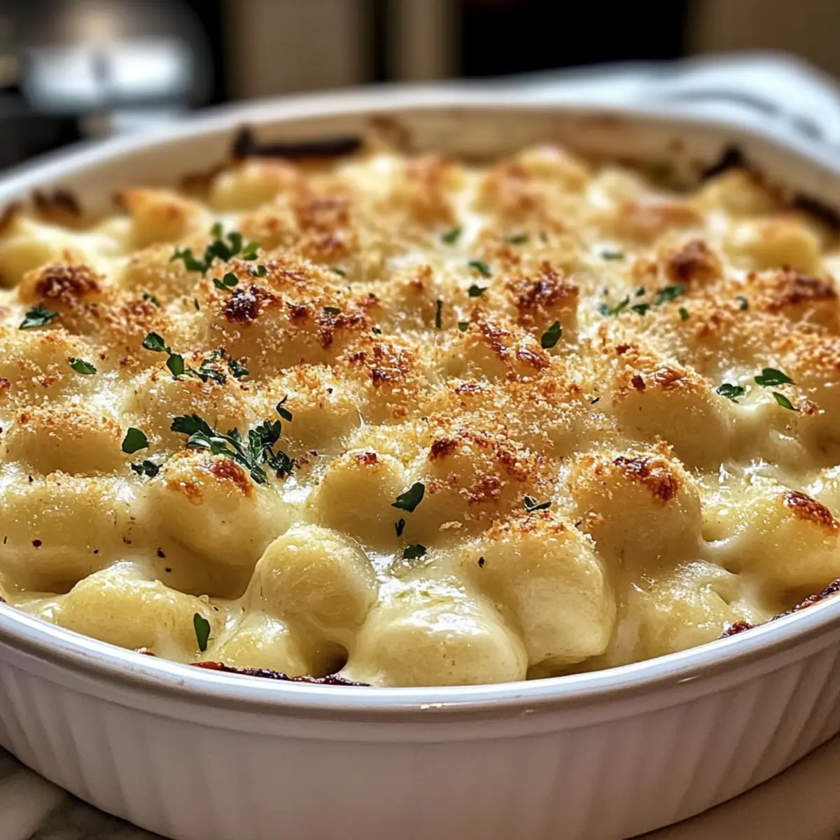 Baked Gnocchi Mac and Cheese Delight