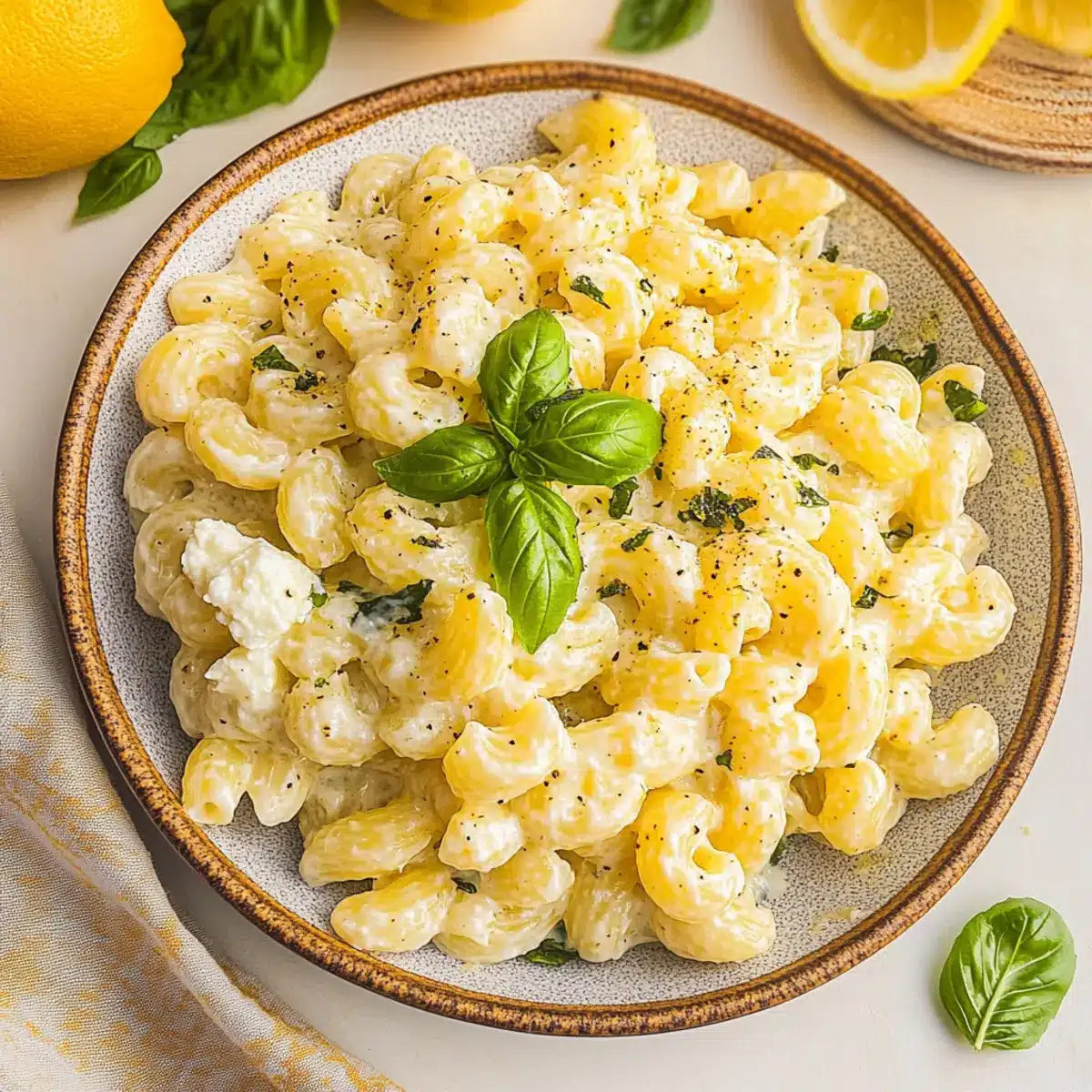 One Pot Pasta with Ricotta and Lemon