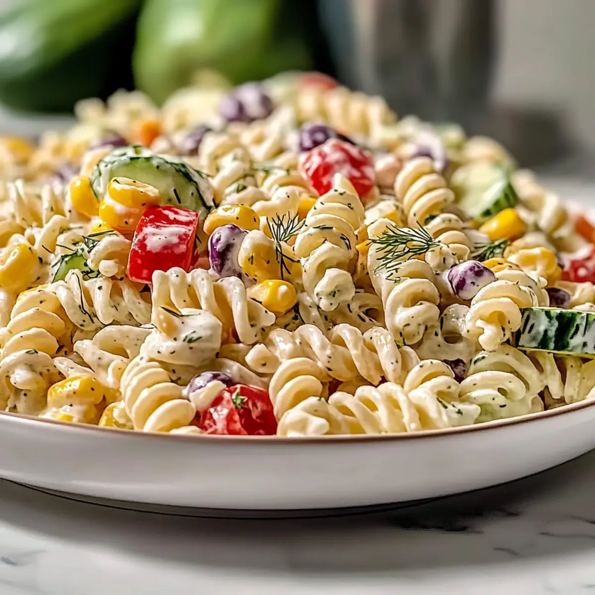 Best High Protein Greek Yogurt Pasta Salad