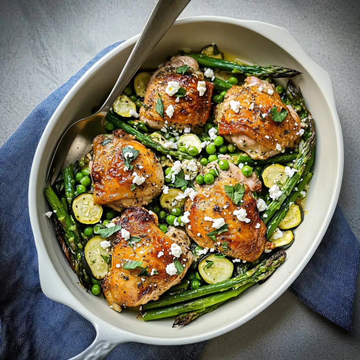 Herb Roasted Chicken With Spring Veggies