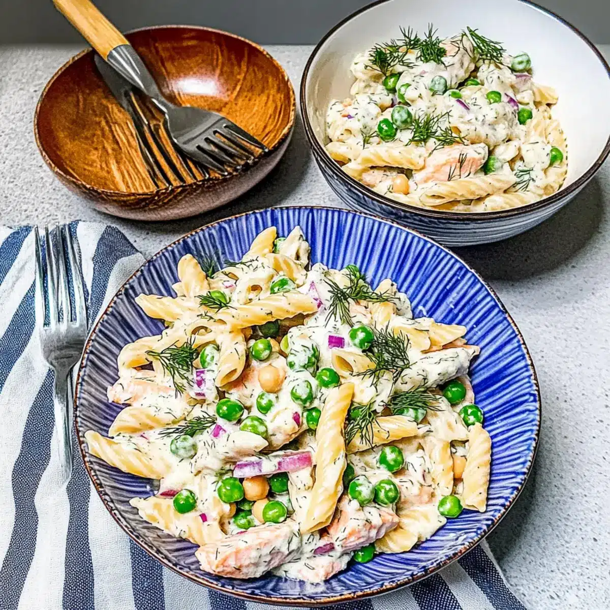 Summer Salmon Pasta Salad