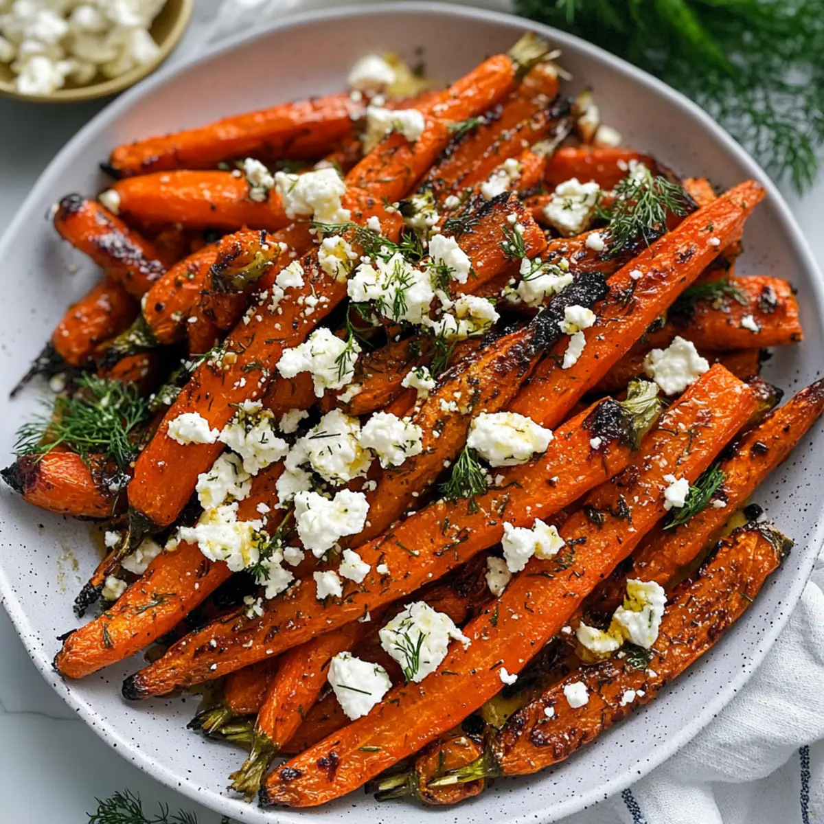 Honey Roasted Carrots with Feta & Dill