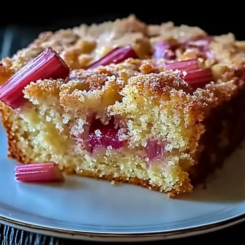 Sour Cream Rhubarb Coffee Cake