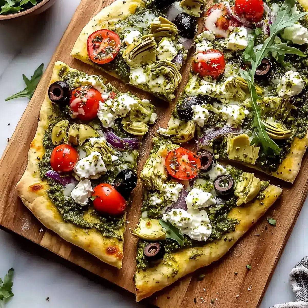 Best Mediterranean Flatbread Pizza