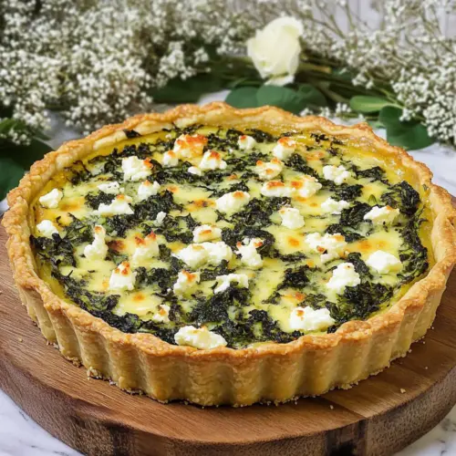 Dandelion Greens and Feta Tart