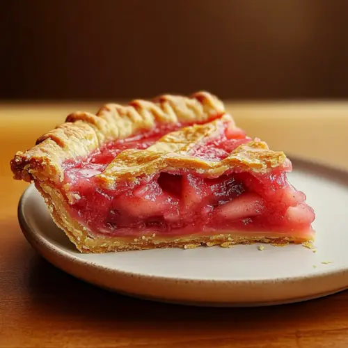 Strawberry-Rhubarb Sour Cream Pie