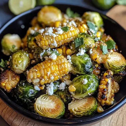 Mexican Street Corn Brussels Sprouts