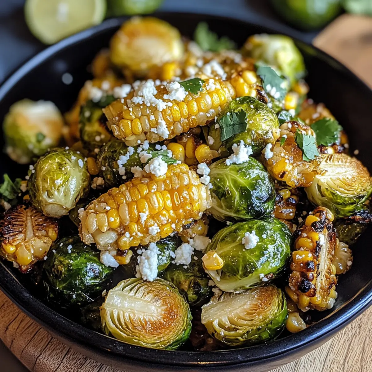 Mexican Street Corn Brussels Sprouts