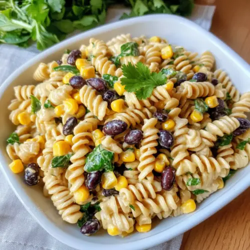 Healthy Black Bean & Corn Pasta Salad