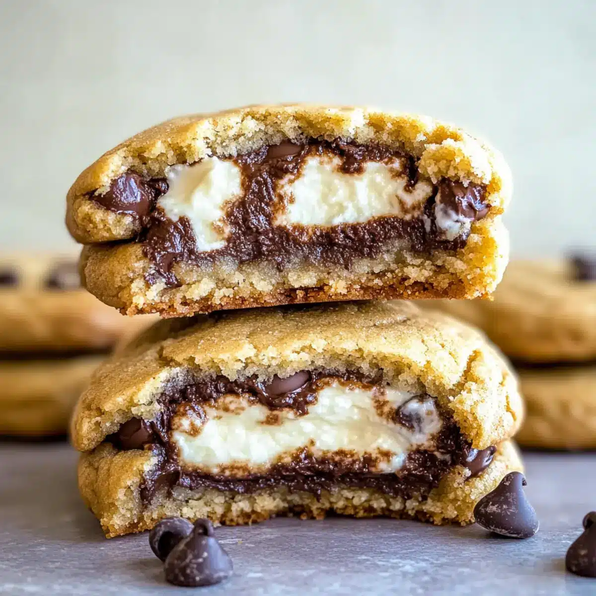 Pistachio Cream Chocolate Chip Cookies