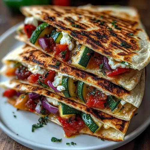 Grilled Mediterranean Veggie Quesadillas