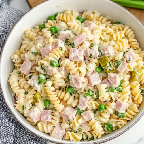 Ham Roll Up Pasta Salad