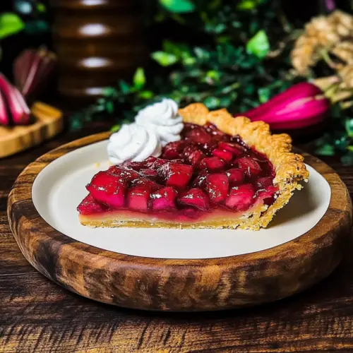 Rhubarb Tart with Oat Crust