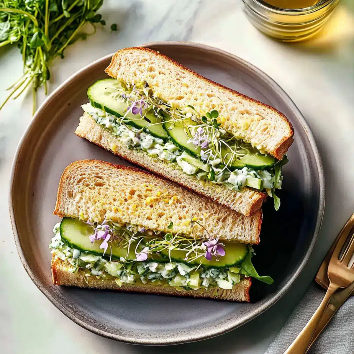 Easy Cucumber Salad Sandwiches