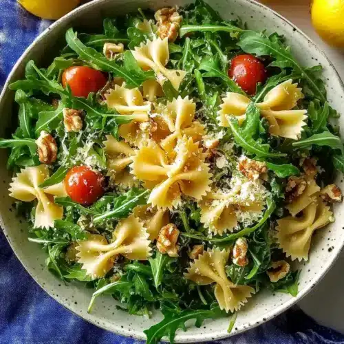 Zesty Lemon Arugula Pasta Salad