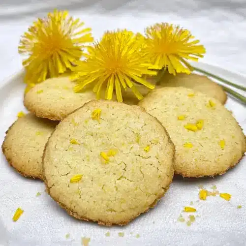 Dandelion Shortbread Cookies