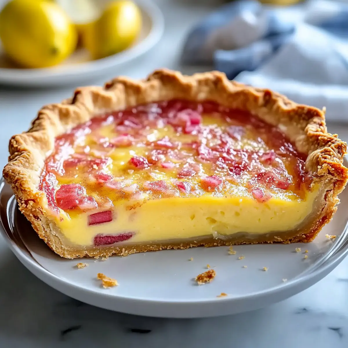 Best Rhubarb Lemon Pie