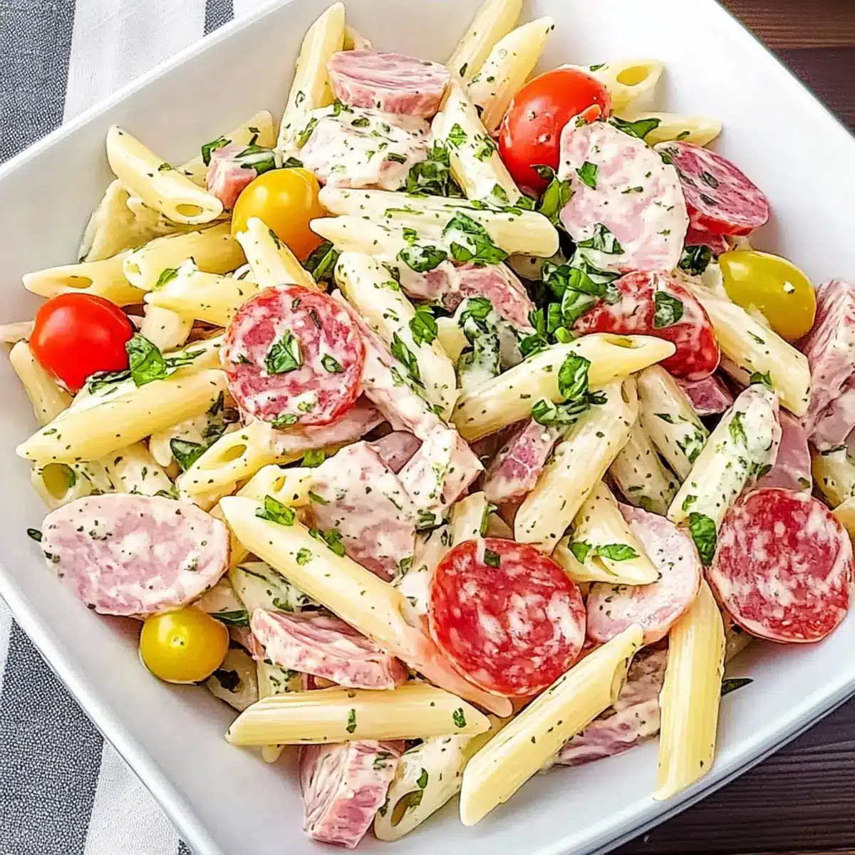 Italian Hoagie Pasta Salad