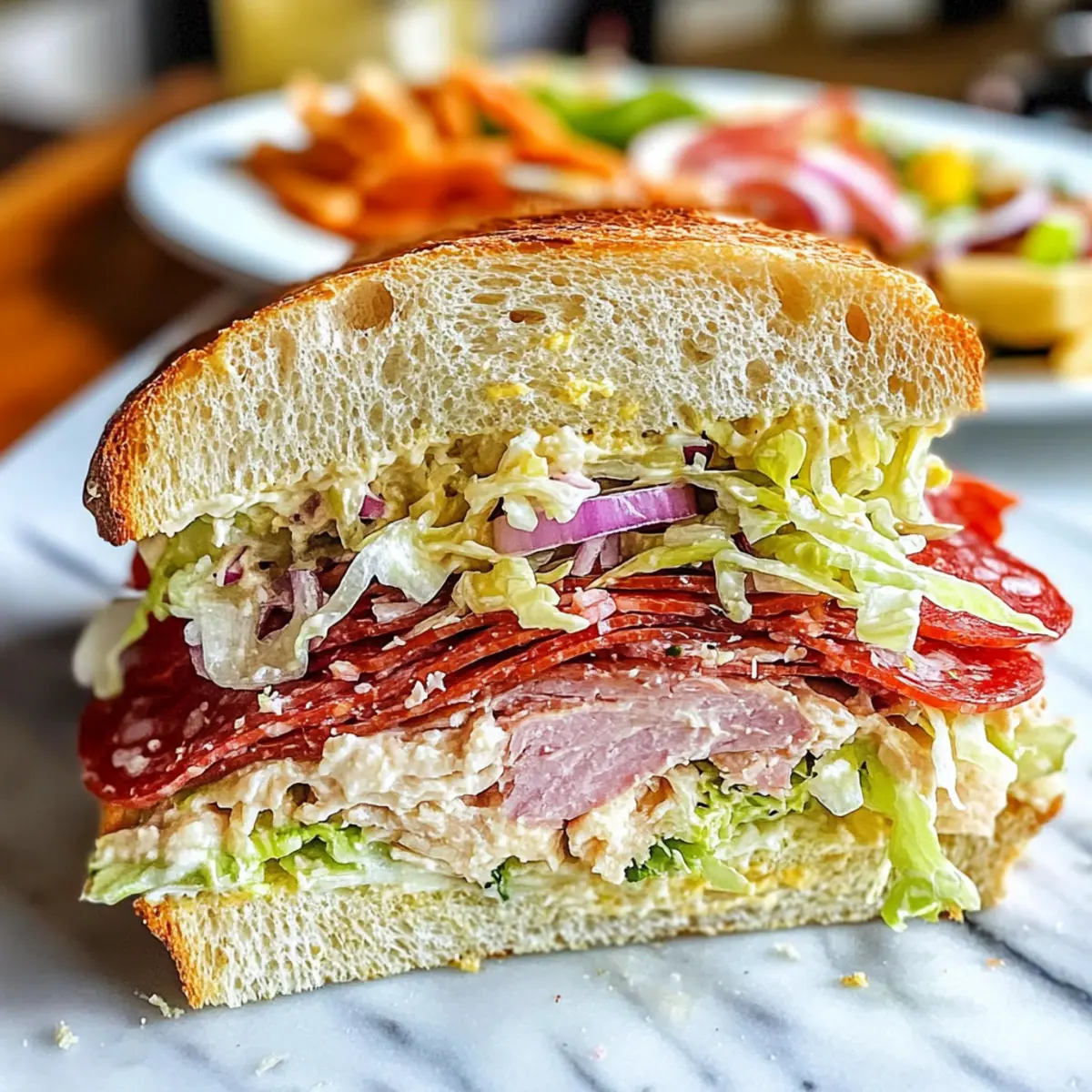 Italian Grinder Salad Sandwich