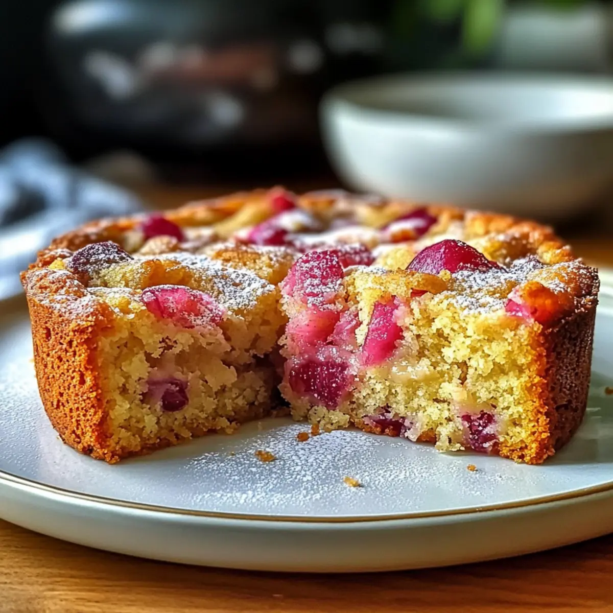 Traditional Norwegian Rhubarb Cake