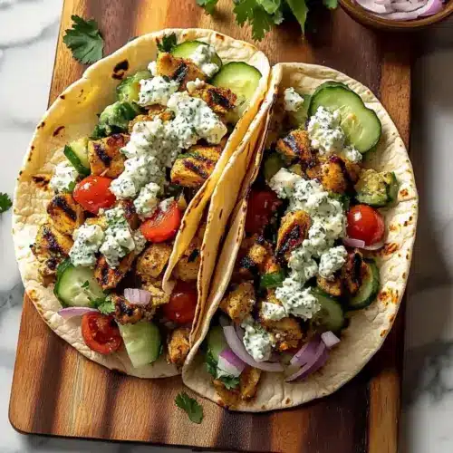 Grilled Mediterranean Chicken Tacos