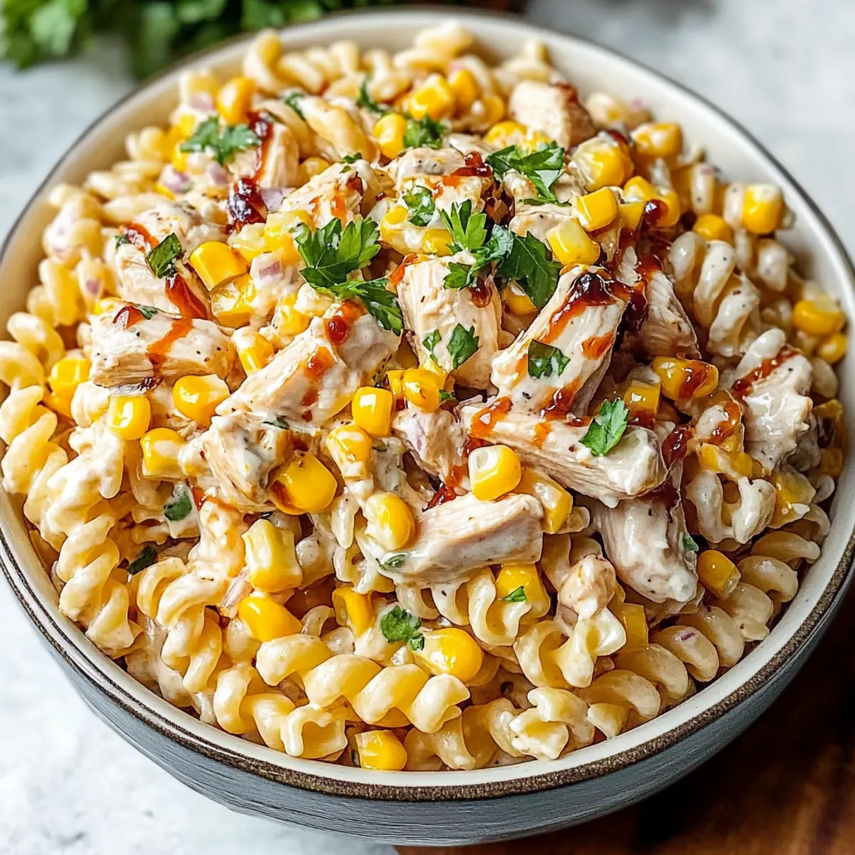 BBQ Chicken Pasta Salad