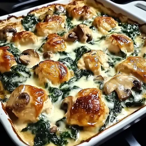 Chicken Spinach and Mushroom Low-Carb