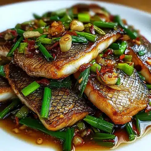 Ginger Onion Fried Sea Bass