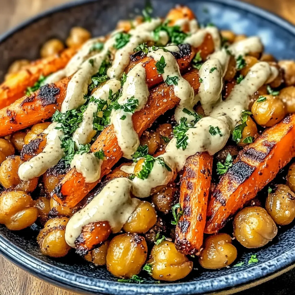 One-Pan Roasted Carrot and Chickpea Bowl