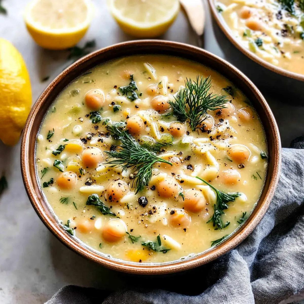 Lemony Greek Chickpea Soup