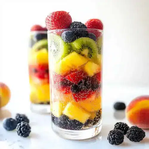 Rainbow Fruit Spritzer Mocktail