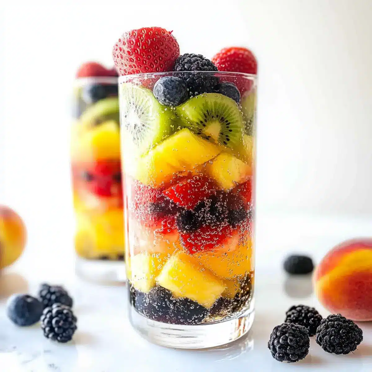 Rainbow Fruit Spritzer Mocktail