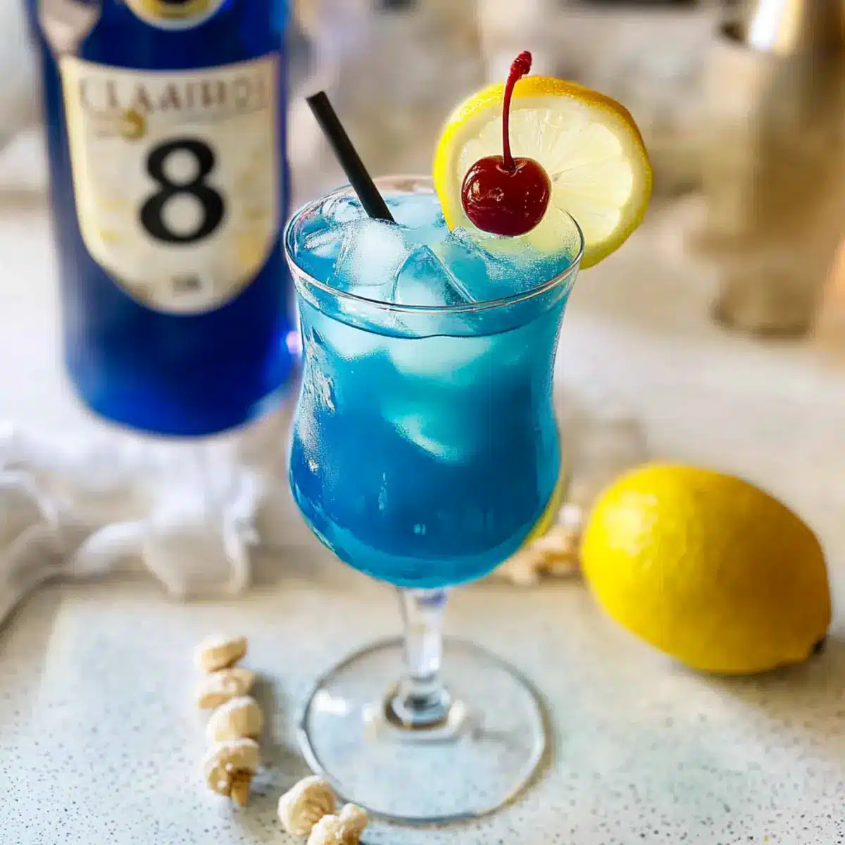 Blue Lagoon Mocktail