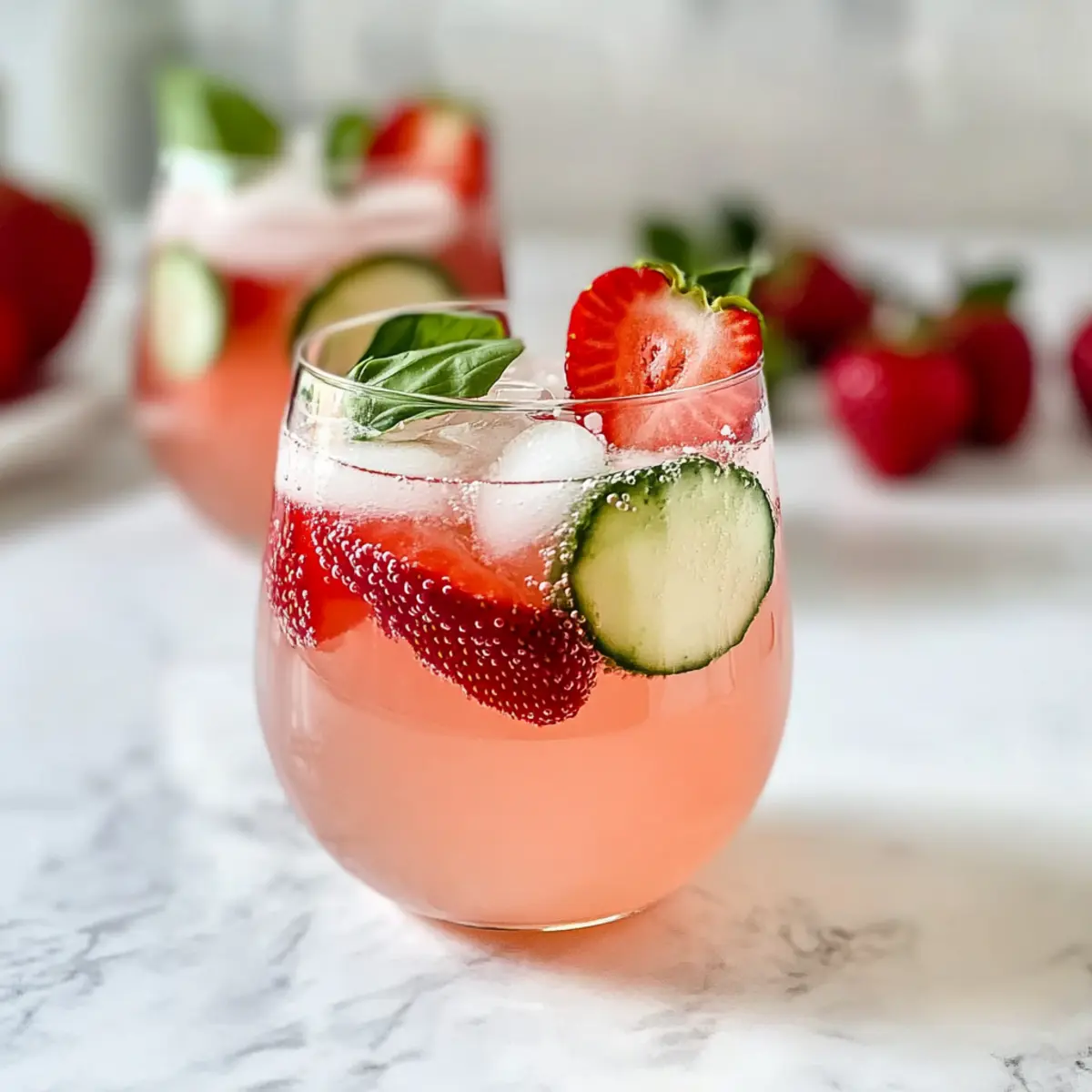 Healthy Strawberry Mocktail Spritzer
