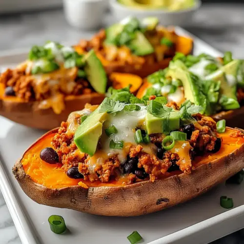 Protein Loaded Sweet Potato Boats