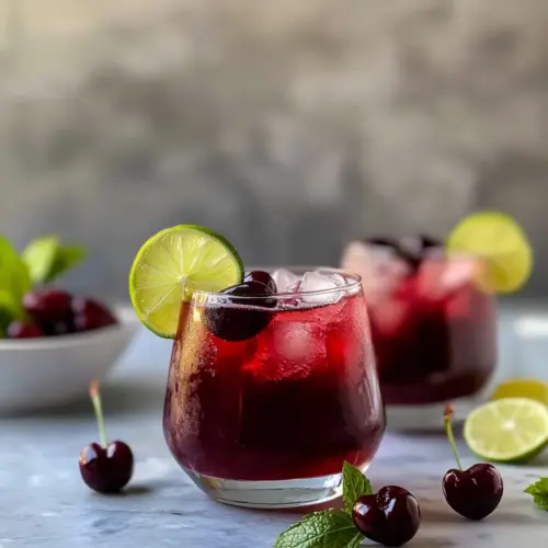 Sparkling Cherry Lime Mocktail