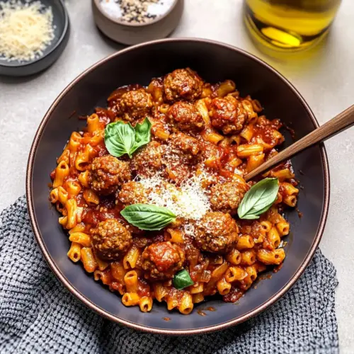 One Pot Meatball Pasta