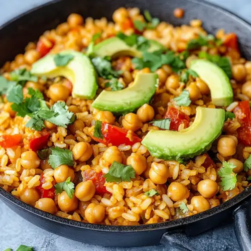 Taco-Spiced Chickpea and Rice Skillet