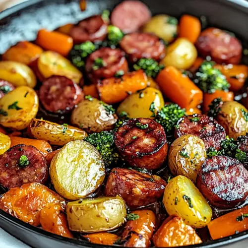 Honey Garlic Kielbasa & Veggies Quick