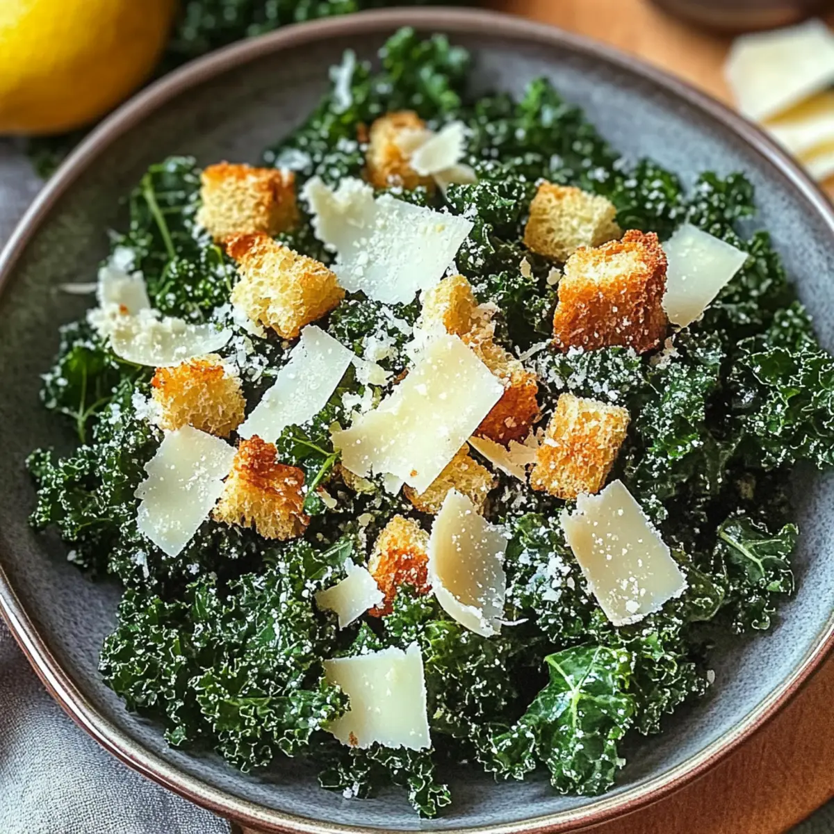 Lemony Parmesan Kale Salad
