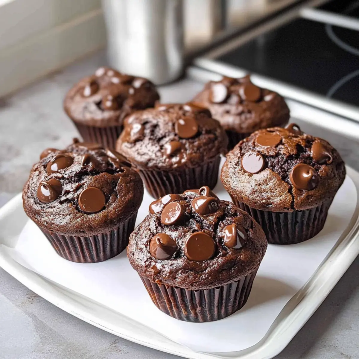 Sour Cream Double Chocolate Muffins
