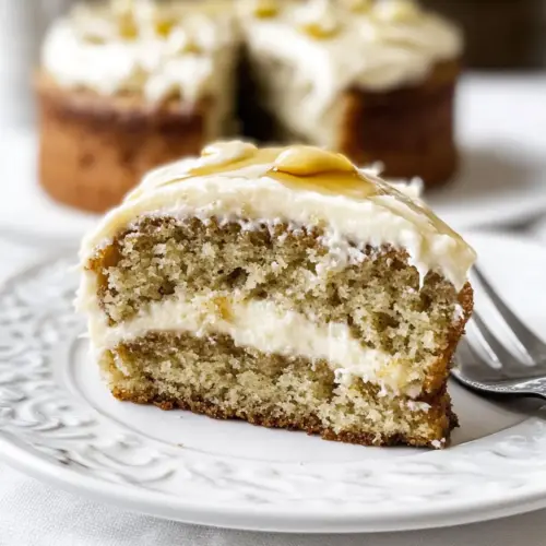 Sourdough Banana Cake with Cinnamon Maple Frosting