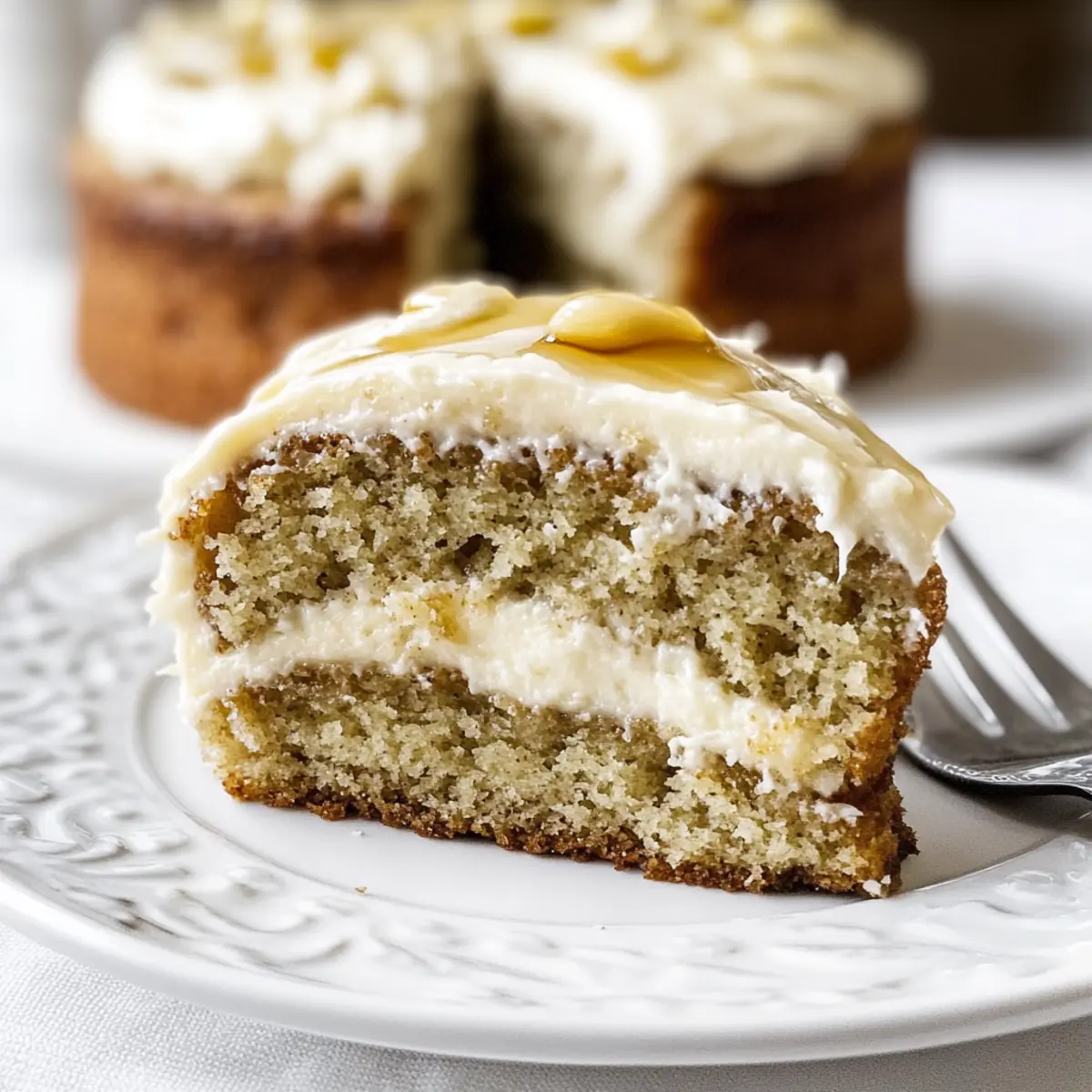 Sourdough Banana Cake with Cinnamon Maple Frosting