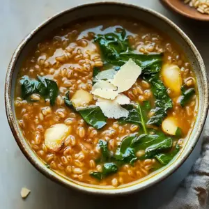 Nutty Farro and Escarole Soup