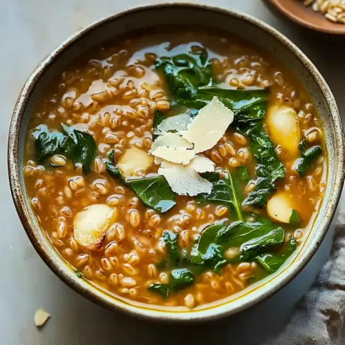 Nutty Farro and Escarole Soup